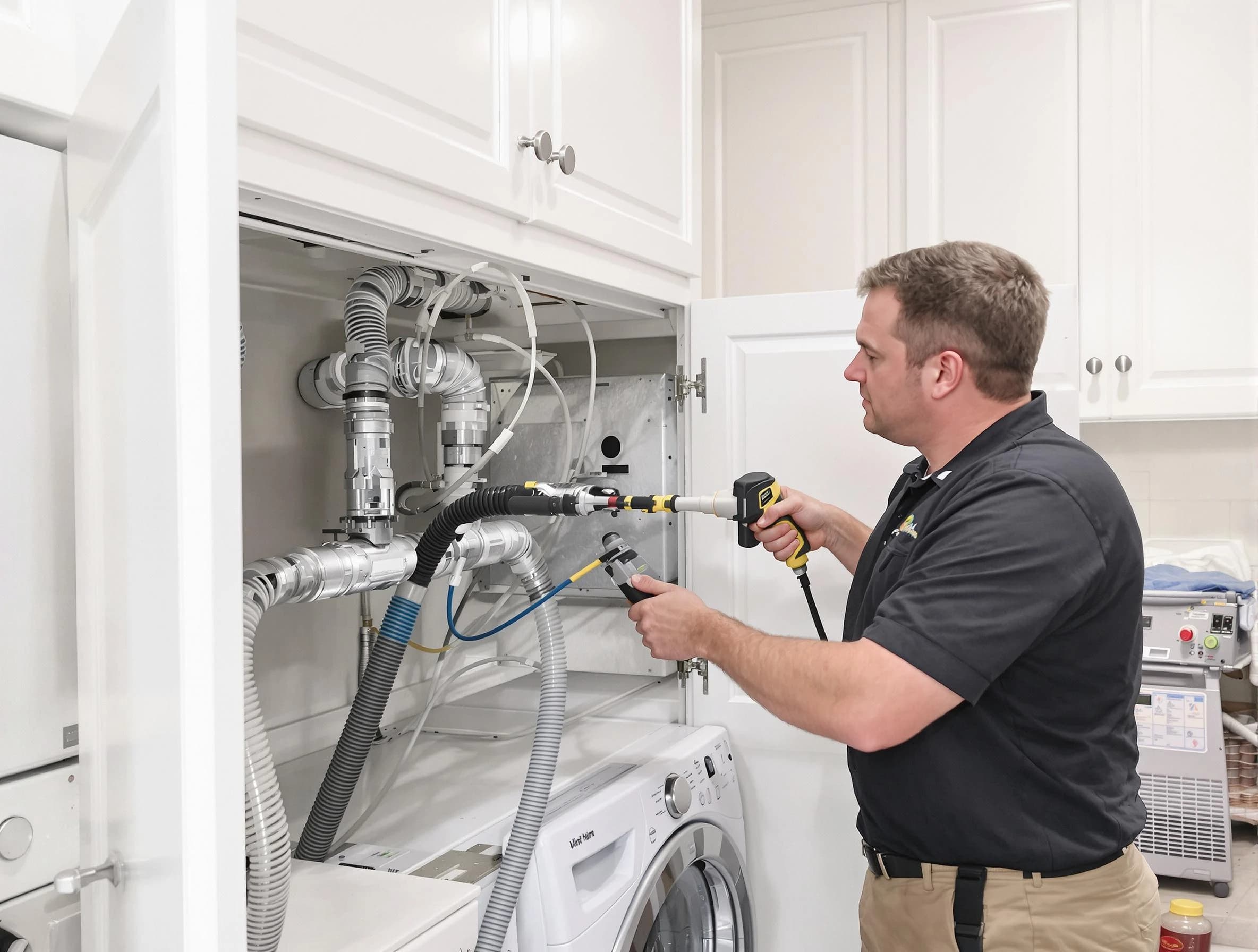 Golden Dryer Vent Cleaning professional removing severe blockage from a clogged dryer vent in Golden