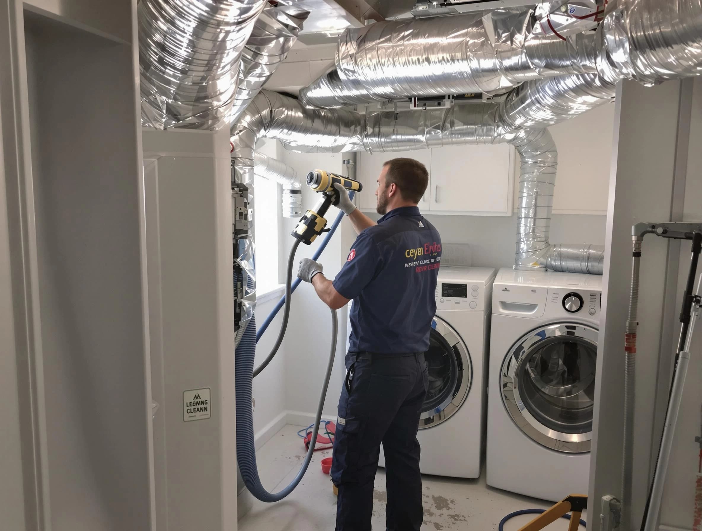 Golden Dryer Vent Cleaning specialist using advanced equipment for thorough duct cleaning in Golden